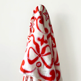 100% Linen Red, Pink & White Print 140 cm w $40 pm