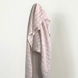 Musk Cotton Linen Seersucker Check 130 gsm $37pm Oeko-Tex Certified