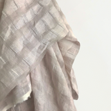 Musk Cotton Linen Seersucker Check 130 gsm $37pm Oeko-Tex Certified
