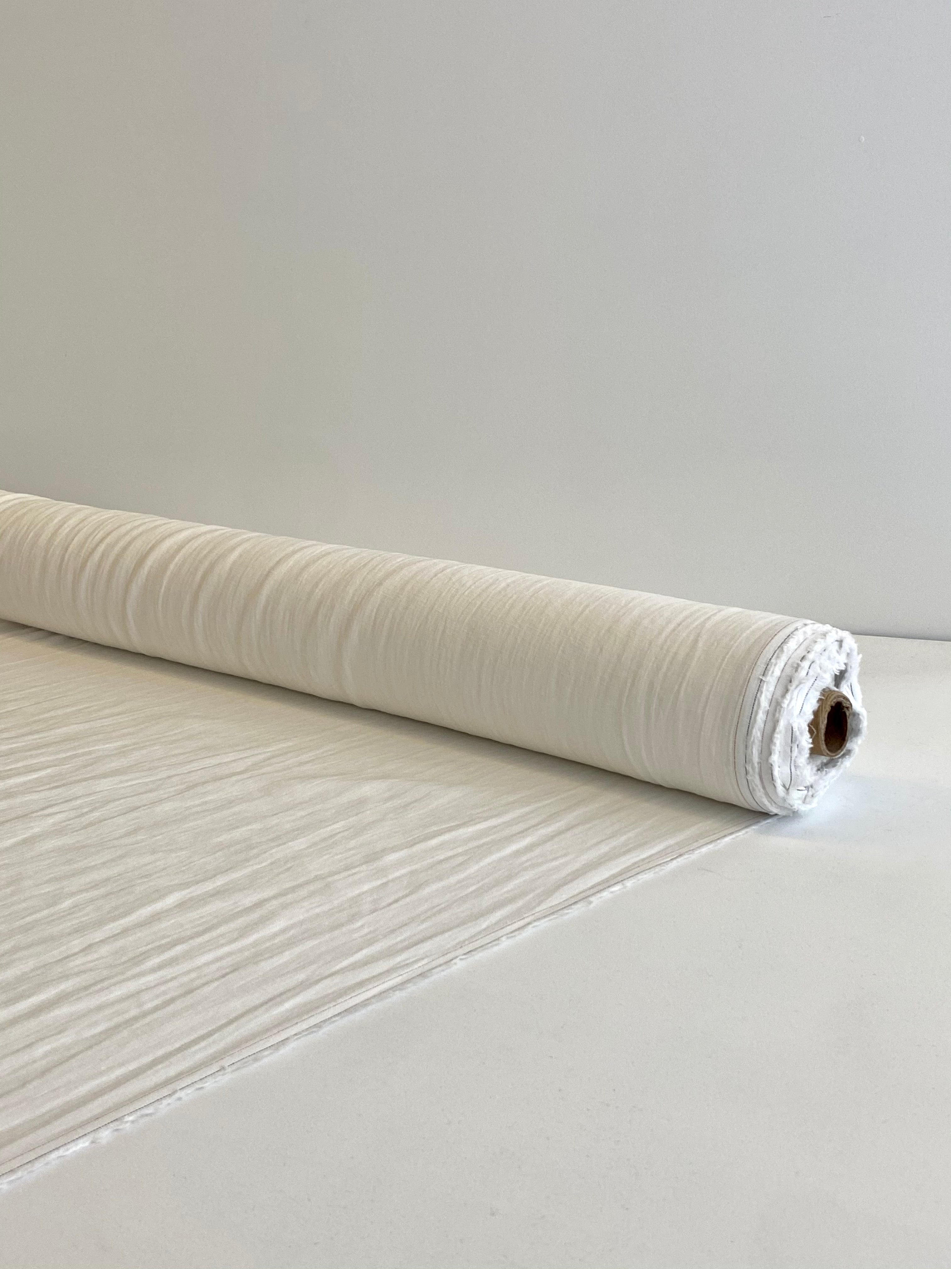 White Prewashed100% Linen fabric