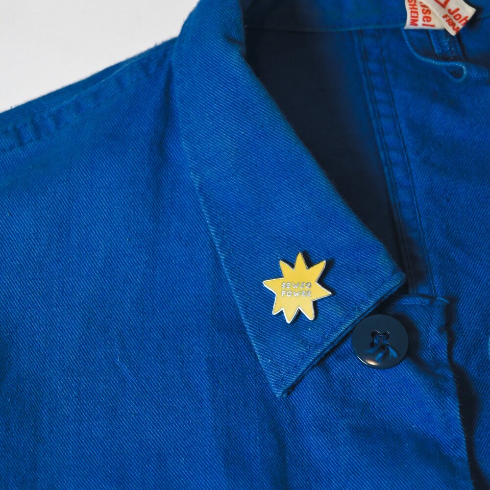 DIY DAISY SEWJO POWER Lapel Pin