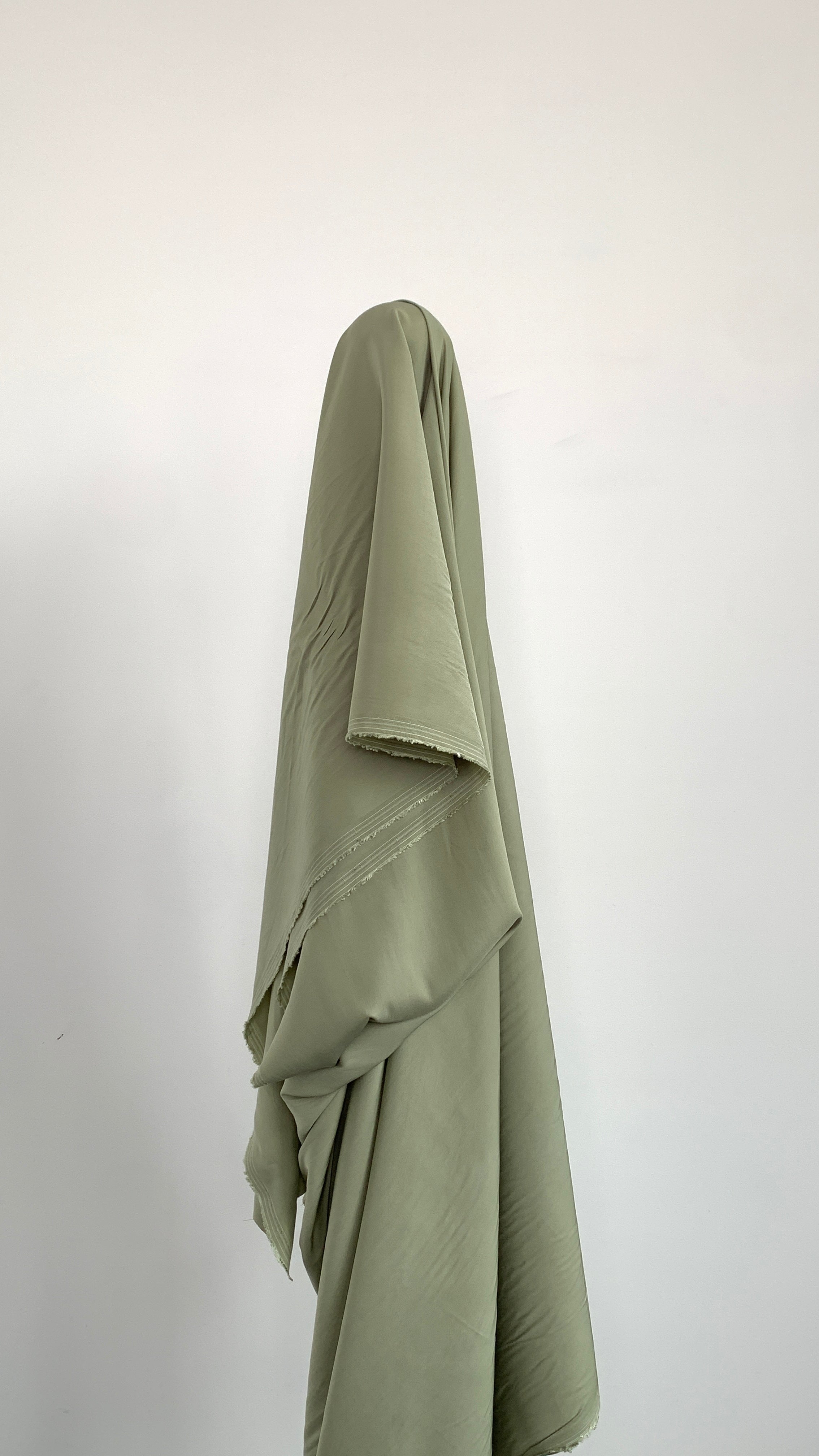 Pickle Green Cupro Blend Fabric