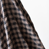 10% Linen 90% Cotton Brown & Black Seersucker Gingham 132 gsm $37 pm