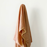 Summer Love: 100% Linen Peach Check 130 gsm $40 pm