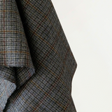 100% Wool English Tweed Smokey Blue with Multi Colour Check $85.00 pm