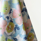 100% Cotton Lime & Pink Poppies Print 150 cm w $29 pm