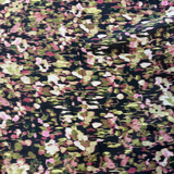 Deadstock Sale: 100% Cotton Voile Pink Olive Multicoloured Print 150 cm 70 gsm w $12 pm
