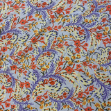 Deadstock Sale: 100% Cotton Voile Blue Yellow & Red Print 150 cm 70 gsm w $12 pm