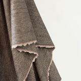 Black & Natural Stripe Viscose Melton 390 gsm $36 pm