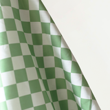 All Summer Long 100% Cotton Green & White Checkerboard Print 148 cm wide $29 pm