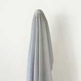 Deadstock Sale: 100% Viscose Blue Stripe 150 cm 100 gsm w $12 pm