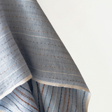 Cotton Linen Light Blue with a Threaded Stripe 188 gsm $34 pm