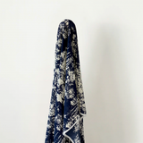 Deadstock Sale: 100% Cotton Voile Navy & White Tree Print 150 cm 70 gsm w $12 pm