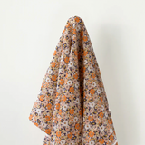 Autumn Vibes 100% Linen Retro Flowers Print 140 cm wide $38 pm