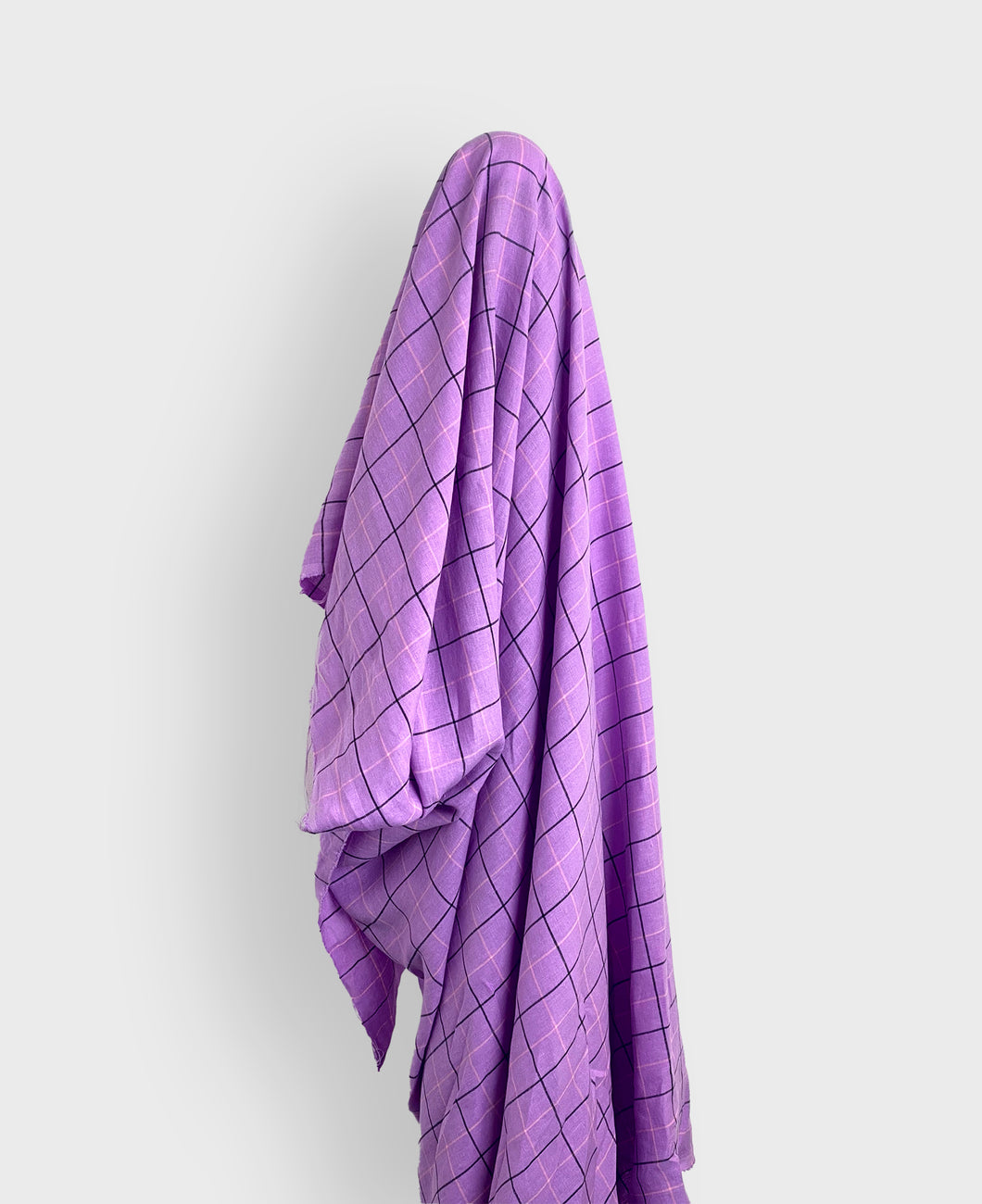 Lilac Check 100% Linen 125 gsm was $45 pm now $30 pm