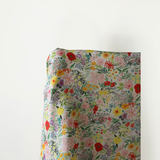Summer Love: 100% Linen, Cottage Garden Print 140 cm w, 145 gsm $40
