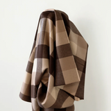 Doubled Sided Brown Check 100% Wool Blend 150 cm w $55 pm