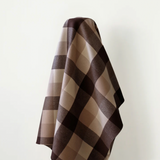 Doubled Sided Brown Check 100% Wool Blend 150 cm w $55 pm