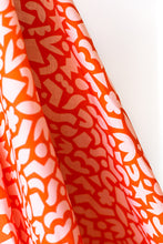Load image into Gallery viewer, Summer Vibes 100% Linen Orange &amp; Pale Peach 142 cm wide $38 pm
