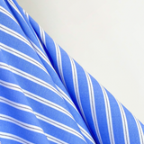 Frankie Blue & White Stripe 100% Cotton 98 gsm $28pm