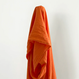 Grace: Tiger Orange Prewashed 100% Linen 160 gsm $38 pm