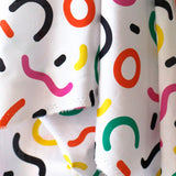 Summer Vibes 100% Cotton Lawn Groovy Squiggles Print 142 cm wide $28 pm