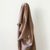 Multicolour Cotton Linen Seersucker Check 136 gsm $37pm