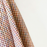 Multicolour Cotton Linen Seersucker Check 136 gsm $37pm