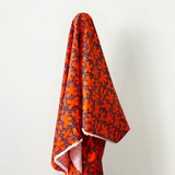 Navy & Orange Bouba Print 100% Cotton 145 cm 115 gsm $29 pm - on back order - orders available