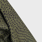 Designer End - Olive & Black Spotted Viscose $28 pm