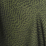 Designer End - Olive & Black Spotted Viscose $28 pm