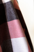 Load image into Gallery viewer, Doubled Sided Pink Check 100% Wool Blend 150 cm w $55 pm
