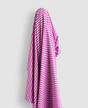 Load image into Gallery viewer, Frankie Bubblegum &amp; White Stripe 100% Cotton 98 gsm $28pm

