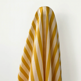 100% Cotton Mustard Stripe 140 cm w 100 gsm $29 pm