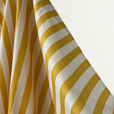 100% Cotton Mustard Stripe 140 cm w 100 gsm $29 pm