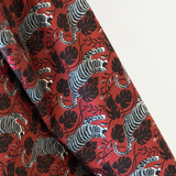 Wine 100% Cotton Japanese Cotton Wild Tigers Print $28 pm