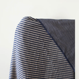 Summer Love: Midnight Blue Gauze Double Sided Cotton Stripe 140 cm w, 132 gsm $20 pm