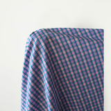 Summer Love: Purple & Pink Seersucker Check 100% Cotton 18 cm w $24 pm