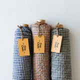 Multicolour Cotton Linen Seersucker Check 136 gsm $37pm