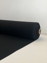 Load image into Gallery viewer, Black 100% Wool Crepe fabric
