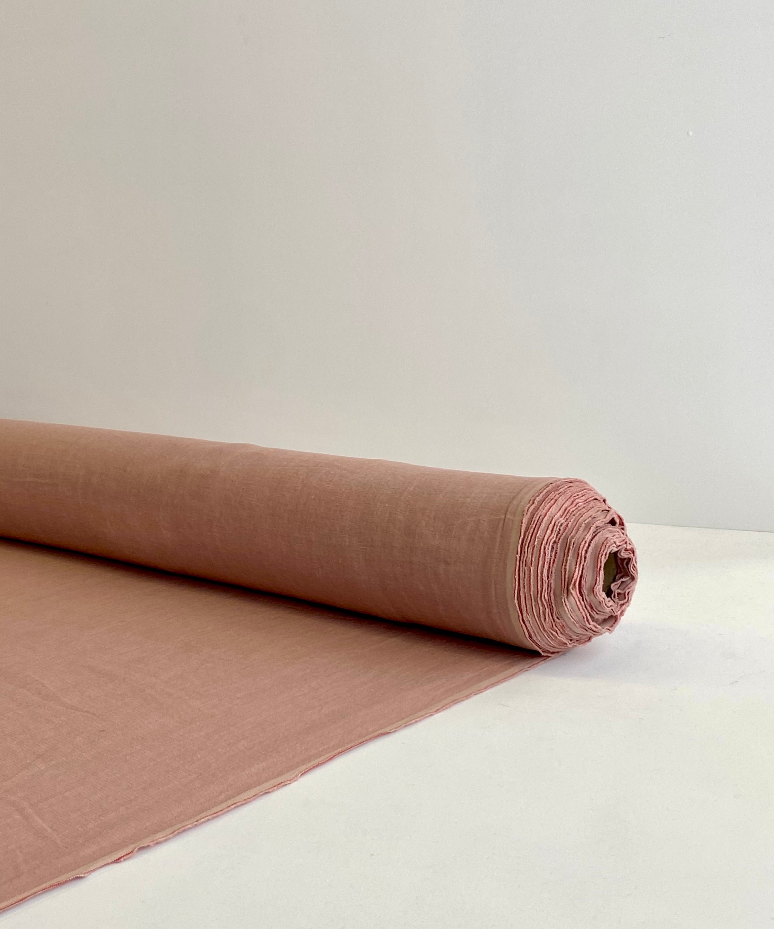 Blush Vintage Finish, Piece Washed 100% Linen fabric