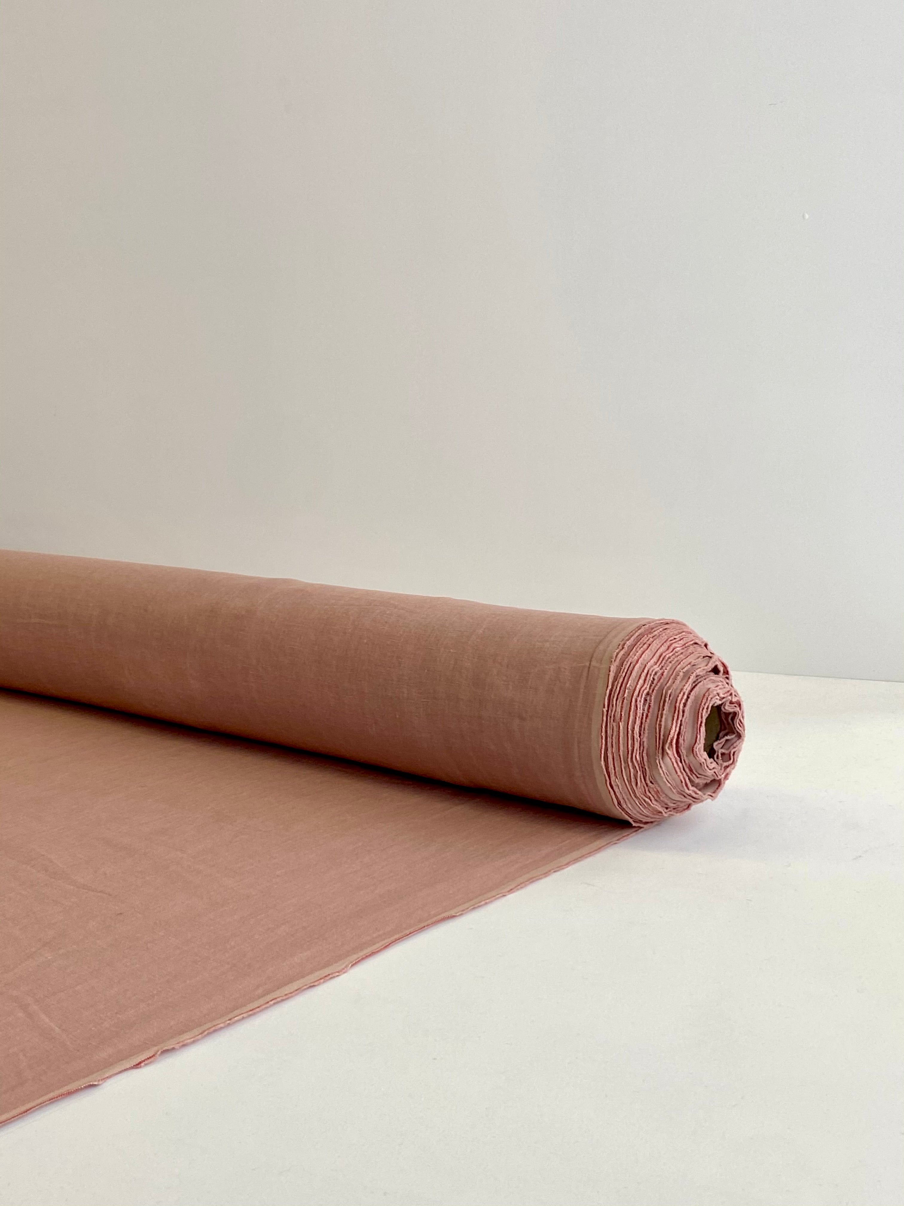 Blush Vintage Finish, Piece Washed 100% Linen fabric