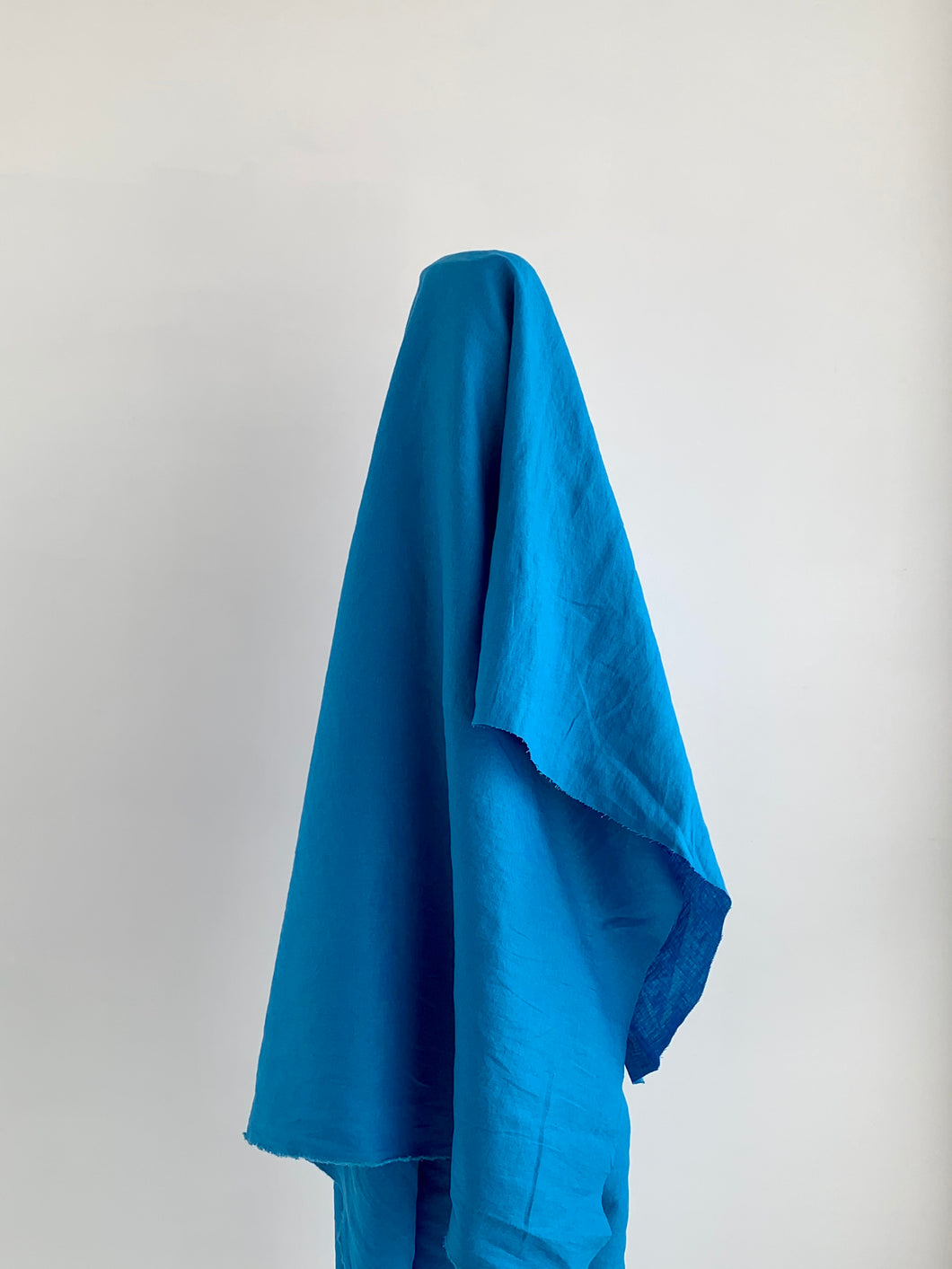 Electric Blue Prewashed 100% Linen fabric