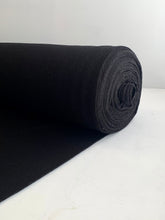 Load image into Gallery viewer, Black Boiled Wool  fabric
