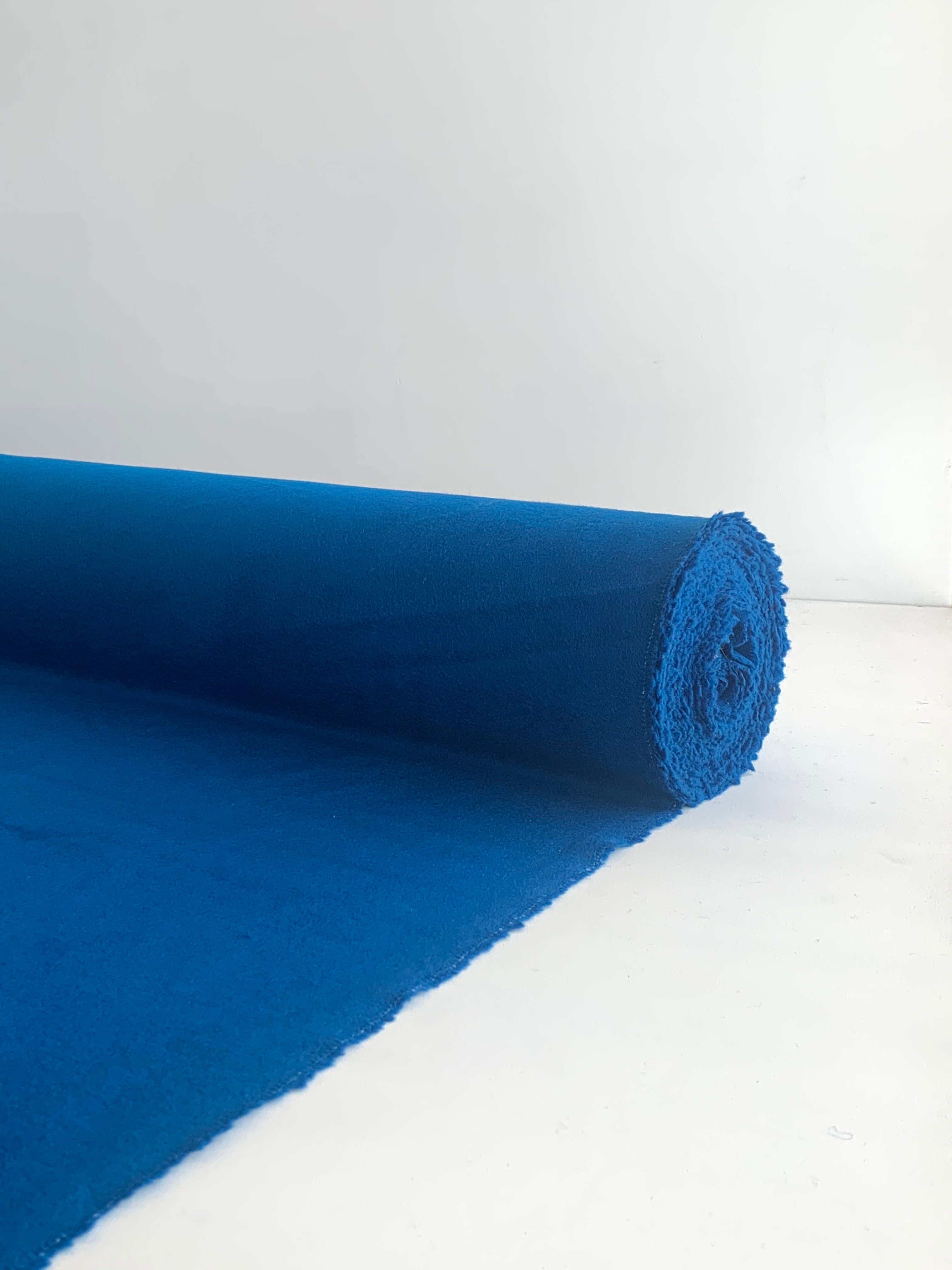 Peacock Blue Wool Blend fabric
