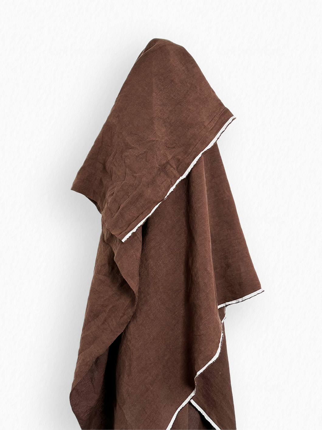 Chocolate Vintage Finish Piece Washed 100% Linen 180gsm $49pm