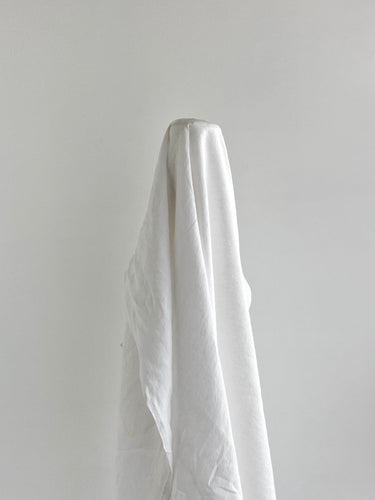 White Vintage Finish, Piece Washed 100% Linen fabric